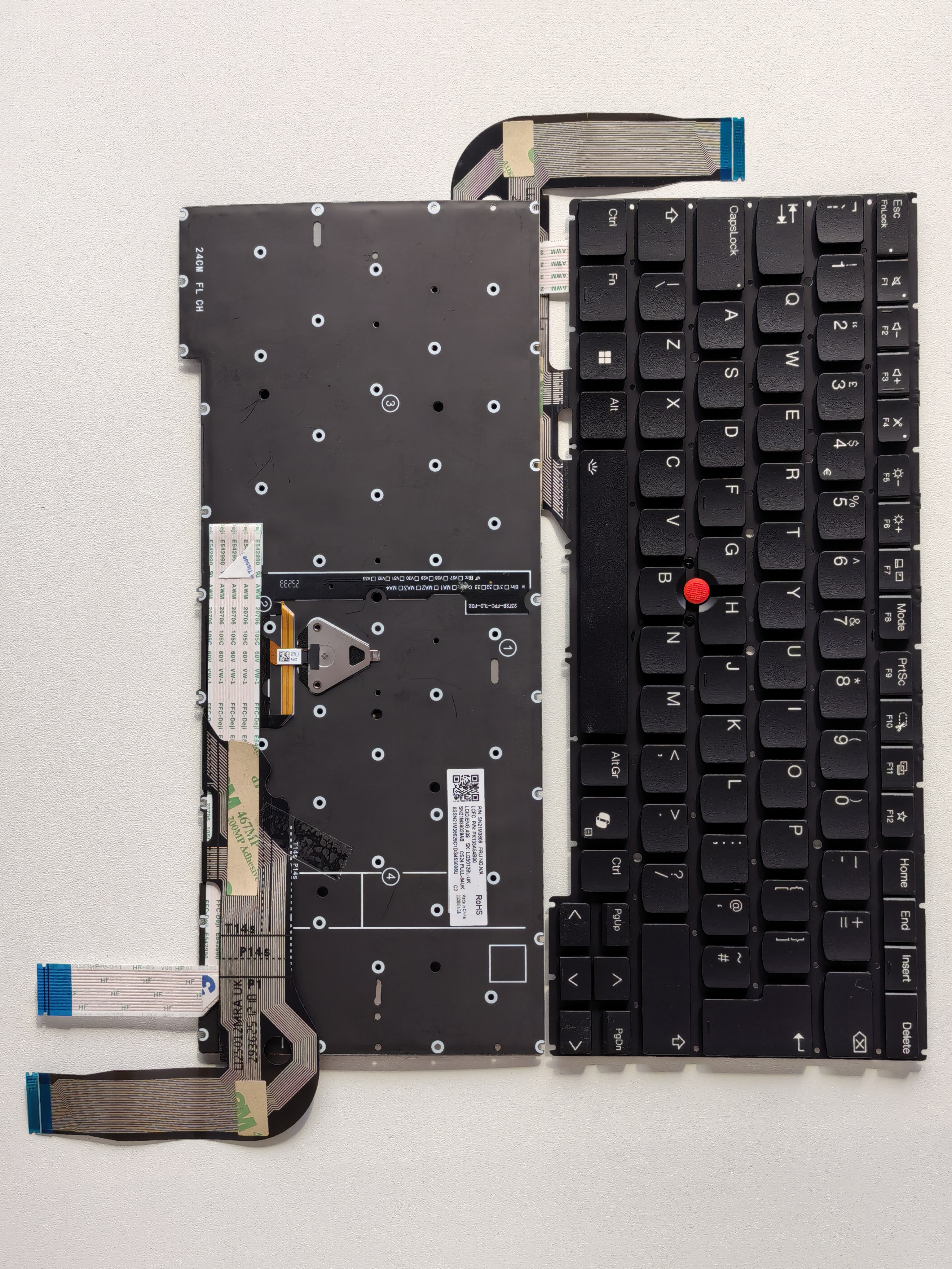 Picture of New Replacement Laptop Keyboard For IBM T14S fifth generation AI key/T14S GEN5/T14S GEN6/T14P GEN2 BLACK With Point Backlit (OEM) Uk Layout